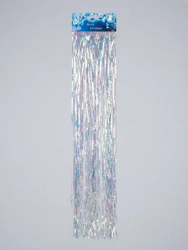 Kumush-kamalak rang yangi yil yomg'irchasi, 25 × 50 sm