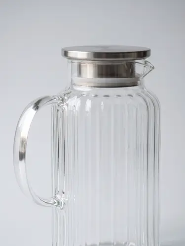 Po'lat qopqoqli naqshli qalin shishadan yasalgan shisha, 1400 ml, model X-GL34