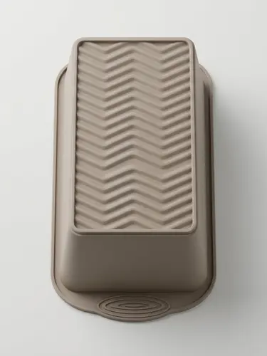 Thick silicone bread mold with reinforced walls and grooved bottom, Model KS98