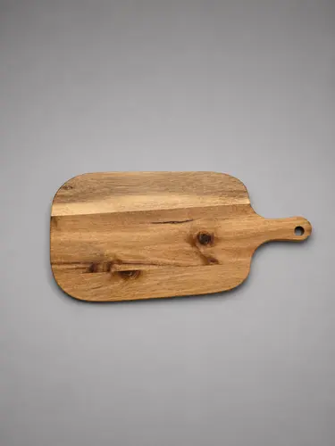 Qattiq akatsiya yog'ochidan yasalgan, tutqichli taxta, o'lchami 39sm x 19sm, model X-KU18L