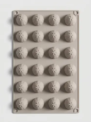 Thick silicone whole raspberry-shaped mold for chocolate and candies, Model KS93