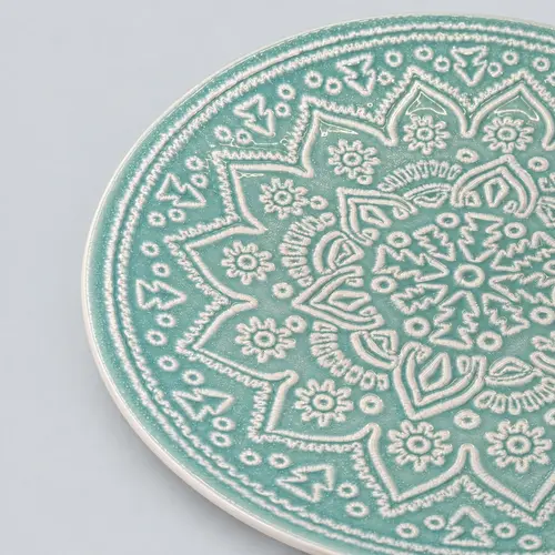Etnik naqshli keramik tarelka (20sm) X-MPL42A