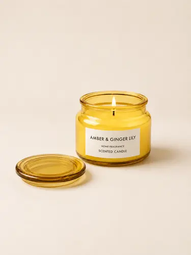 Ароматическая свеча Amber & Ginger Lily, янтарная, модель X-CND9-C