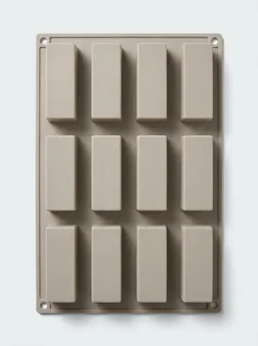 Thick silicone chocolate and candy mold, narrow bar shape, Model KS81