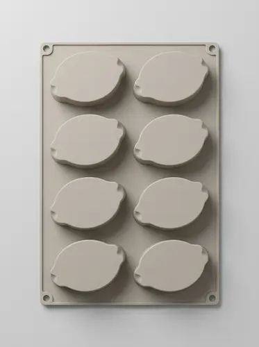 Thick silicone large lemon-shaped mold for chocolate and candies, Model KS89