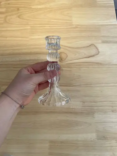Стеклянный подсвечник для тонких свечей, модель X-GV16