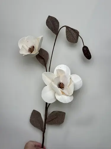 Большая Ветка с цветками Магнолии (100см) Magnolia X-FS6