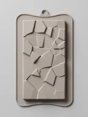 Thick silicone mold for chocolate bars (shards pattern), Model KS107