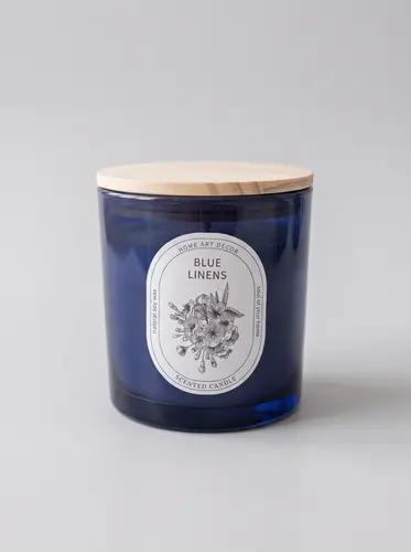 Aromali sham «Blue Linens», soya mumi. Model X-CND13C