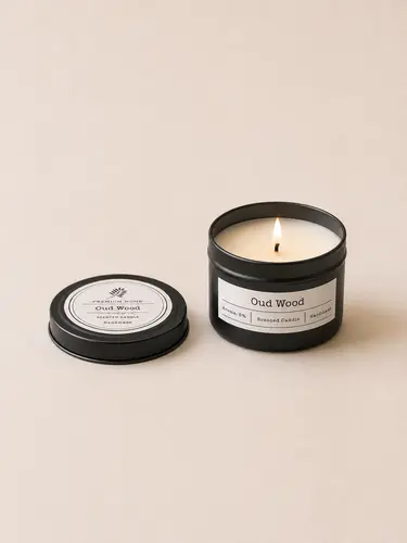 Ароматическая свеча Oud Wood, черная, модель X-CND5-A