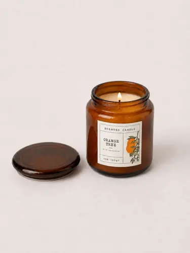 Ароматическая свеча Orange Tree, янтарно-коричневая, модель X-CND7-C