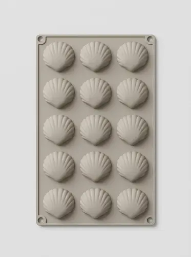 Thick silicone mold, small scallops shape, Model KS72