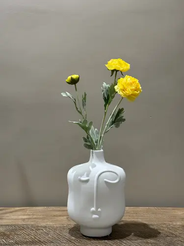 Керамическая ваза ручной работы в виде лица X-VASE-Y5