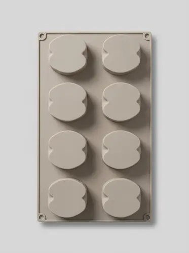 Thick silicone apple-shaped mold for chocolate and candies, with stem and leaf, Model KS88