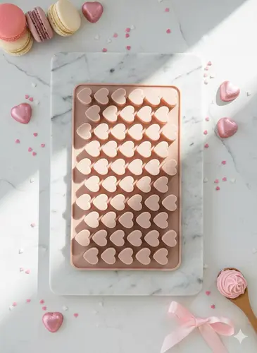 Mini yurak shaklli qandolat va bezak uchun silikon qolip X-KS30